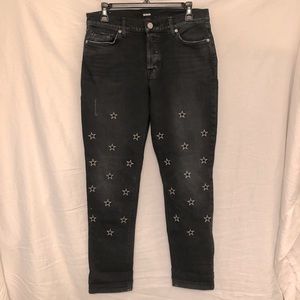 Hudson Riley Ankle Jeans with Metal Stars